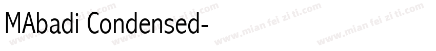 MAbadi Condensed字体转换